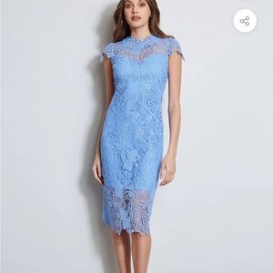 Beautiful Elie Tahari cornflower blue lace dress - size 6 - current season